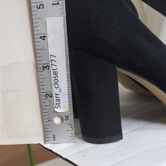 Marc Fisher Mfion Black Suede Block Heel Pumps New - Picture 12 of 17